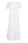 Max Mara Studio Petali Ruffled Off-shoulder Dress