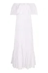 Max Mara Studio Petali Poplin Maxi Dress In White