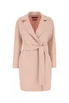 Max Mara Studio Pink Wool Blend Ajaccio Coat