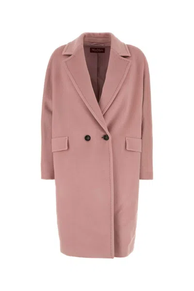 Max Mara Studio Pink Wool Cocco Coat