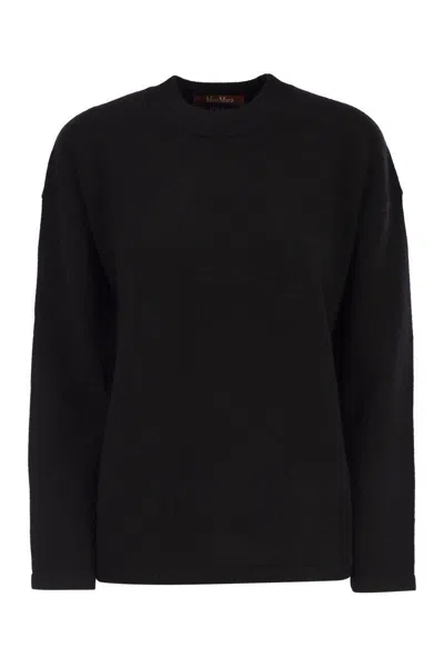 Max Mara Studio Pisano - Wool And Cashmere Knit Jumper In Black