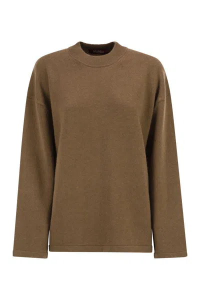 Max Mara Studio Pisano - Wool And Cashmere Knit Jumper In Brown