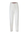 Max Mara Pleat Detailed Tapered Trousers In White