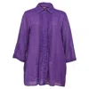 Max Mara Studio Pleated Blouse In Purple Polyester In Purple