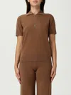 Max Mara Lapel Short-sleeved Polo Shirt In Brown