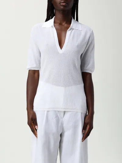 Max Mara Studio Polo Shirt Woman White