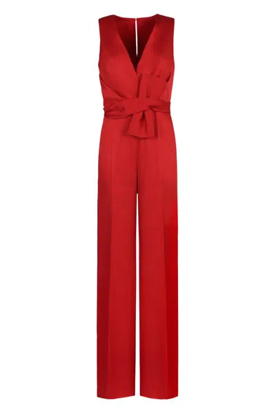 Max Mara Studio Pomez Jumpsuite In Red