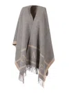 Max Mara Studio Poncho In Gray