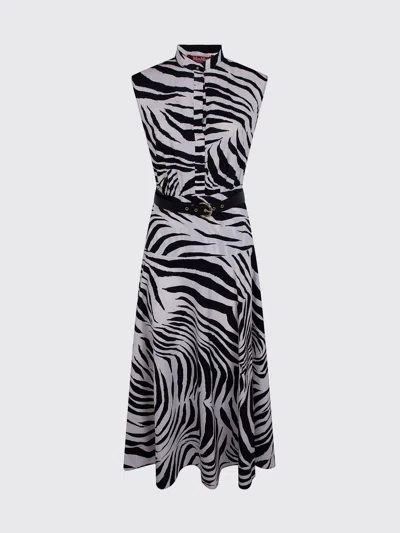 Max Mara Studio Printed Cotton Chemisier Dress In Animal Print