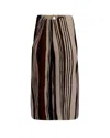 Max Mara Studio Printed Midi Skirt In Multi