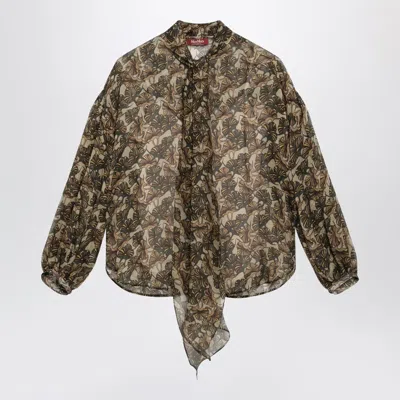 MAX MARA MAX MARA STUDIO PRINTED SILK CHIFFON BLOUSE