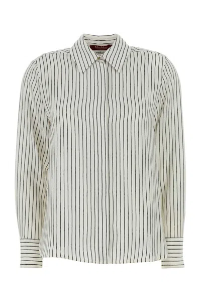MAX MARA MAX MARA STUDIO PRINTED SILK LAMA SHIRT