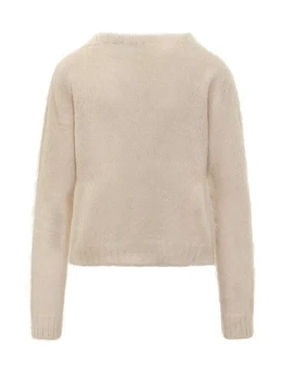 Max Mara Studio Pullover In Luxurious Mohair Blend In Mandorla