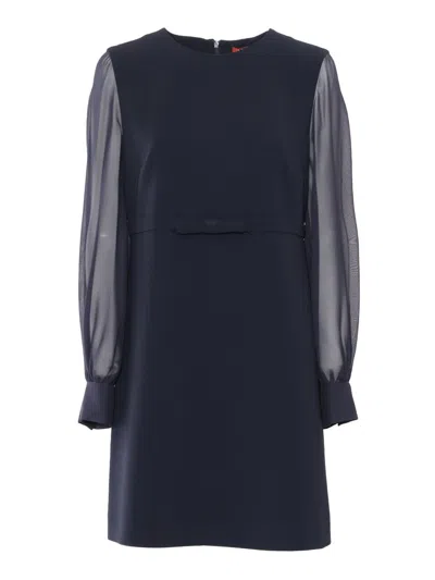 Max Mara Studio Ritmo Crewneck Long In Blue