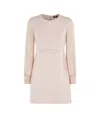 Max Mara Studio Ritmo Crewneck Long-sleeved Dress In Pink