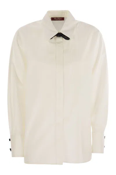 MAX MARA MAX MARA STUDIO ROLL - COTTON AND SILK POPLIN SHIRT