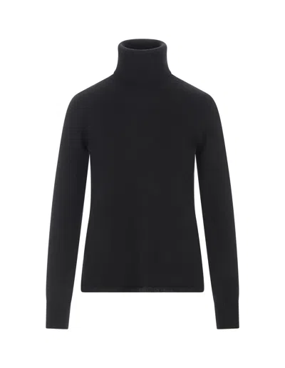 Max Mara Studio Roll-neck Knitted Jumper In Black