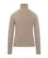 Max Mara Beige Turtle Neck Sweater In Neutral