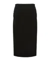 Max Mara Studio Ruched Pencil Skirt In Black