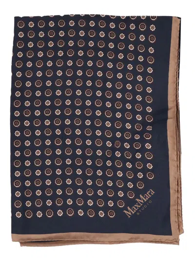 Max Mara Studio Scarf In Blue
