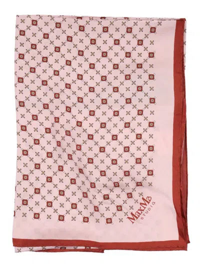 Max Mara Studio Scarf In Pink