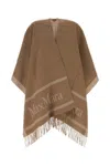 Max Mara Brown Jacquard Wool Scarf In Brown