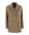 Max Mara Studio Sheree Double-breasted Blazer In Brown