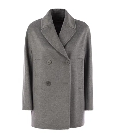 Max Mara Studio Sheree Double-breasted Blazer In Gray