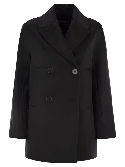 Max Mara Studio Sheree Virgin Wool Caban In Black