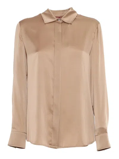 Max Mara Studio Shirt In Brown