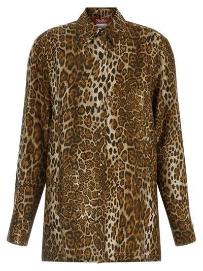 Max Mara Studio Shirt In Brown