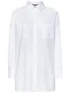 Max Mara Studio Button-up Long-sleeved Shirt In White