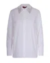 Max Mara Poplin Shirt With Crystals In White