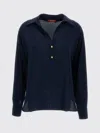 Max Mara Button-fastening Silk Polo In Blue