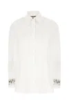 Max Mara Crystal-embellish Shirt In White