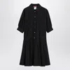 Max Mara Studio Short Shirt Dress In In Black