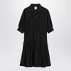 Max Mara Studio Short Shirt Dress In In Black