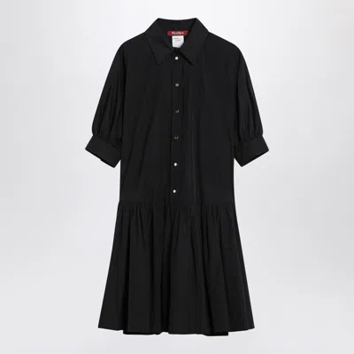 Max Mara Studio Short Shirt Dress In In Black
