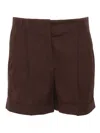 Max Mara Shorts Bergen In Cotone Stretch Marrone  Donna In Brown