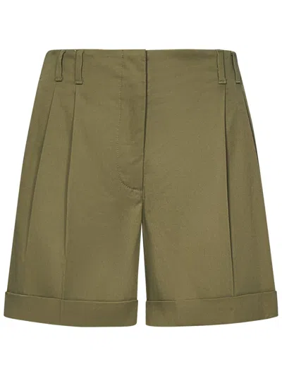 Max Mara Studio Shorts In Green