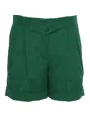 Max Mara Studio Shorts In Green