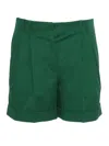Max Mara Studio Shorts In Green