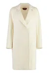 Max Mara Studio Sidney Wool And Alpaca Coat In White