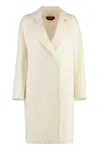 Max Mara Studio Sidney Wool And Alpaca Coat In White