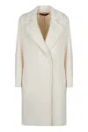 Max Mara Studio Sidney Wool And Alpaca Coat In White