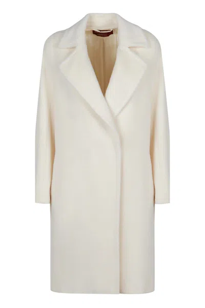 Max Mara Studio Sidney Wool And Alpaca Coat In White