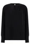Max Mara Studio Silk Blouse In Black