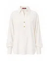Max Mara Studio Silk Button-front Shirt Blouse In Seta