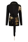 Max Mara Studio Silk Printed Blouse In Black