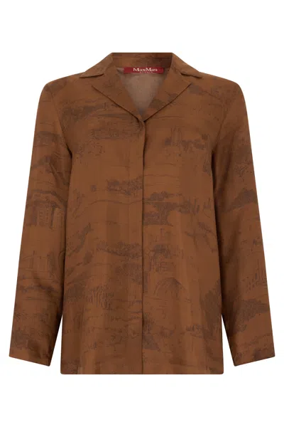 Max Mara Studio Silk Shirt With Print